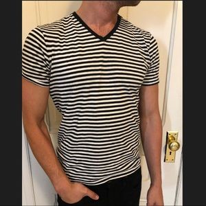 Striped Club Monaco V Neck